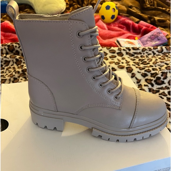 Grey Combat Boots - Picture 3 of 5